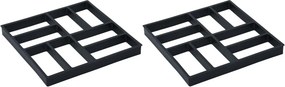 vidaXL Moldes de pavimento 2 pcs 40x40x4 cm plástico
