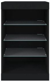 Aparador com luzes LED 41x37x67 cm preto