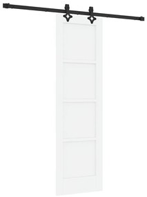 Porta Deslizante vidaXL com Conjunto de Ferragens Branco 61x198.5 cm M