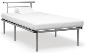Estrutura de cama 100x200 cm metal cinzento