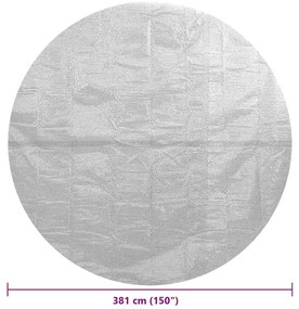 Película p/ piscina PE solar flutuante 381 cm cinzento