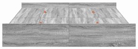 Estrado de cama com arrumação Sonoma cinzento 140 x 200 cm