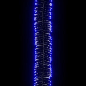 Cordão de luzes agrupadas 400 luzes LED 7,4 m PVC azul