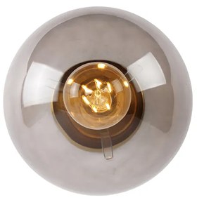 Candeeiro de teto inteligente latão com vidro fumê incl. Wifi ST64 - Pallon