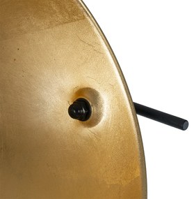 Candeeiro de pé preto com dourado 35 cm ajustável - Magnax