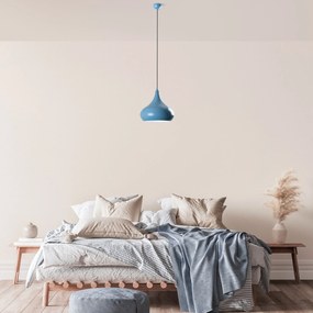 Candeeiro Chandelier Saglam – Azul Claro – Ø30 h:28 cm