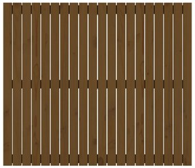 Cabeceira de parede 127,5x3x110 cm pinho maciço castanho-mel
