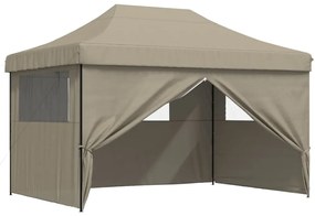 Tenda p/ festas pop-up dobrável c/ 4 paredes cinza-acastanhado