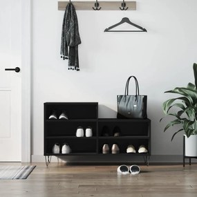 vidaXL Sapateira 102x36x60 cm derivados de madeira preto