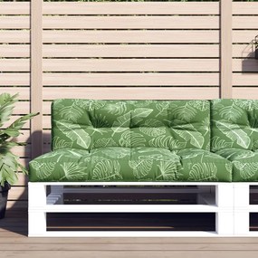 Almofadões para sofás de paletes 2 pcs tecido padrão de folhas