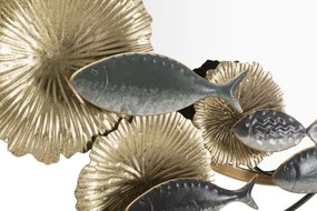 ESPELHO DE PAREDE PEIXE 88,9X7,6X65,4 CM MULTICOLORIDO