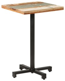 vidaXL Mesa de bistrô quadrada 50x50x75 cm madeira recuperada maciça