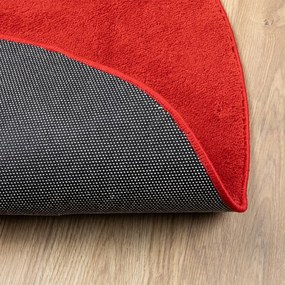Tapete de pelo curto OVIEDO Ø 120 cm vermelho