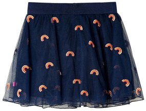 Saia para criança com tule azul-marinho 116