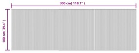 Tapete retangular 100x300 cm bambu cor natural clara