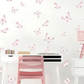 Papel de parede crianças - Borboletas cor-de-rosa