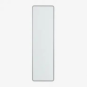 Espelho De Parede Retangular De Alumínio (35x120 Cm) Sadint Preto - Sklum