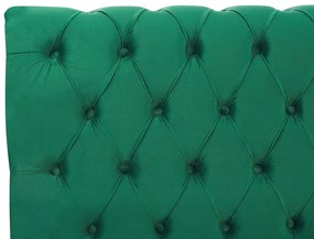 Cama de casal de água em veludo verde esmeralda 180 x 200 cm AVALLON Beliani