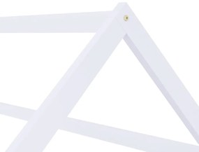 Estrutura de cama para crianças 70x140 cm pinho maciço branco