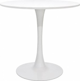Mesa Redonda Flow Branca Ø800 mm para Escritório, Salas de Reunião e Zonas Lounge