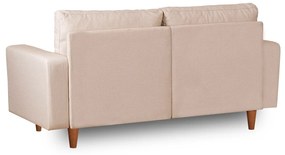 Sofá de 2 Lugares Pafu Lungo — Creme - 180x52x75 cm - Design Moderno