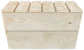 Messa de jardim 2 pcs 60x60x30 cm madeira de abeto impregnada