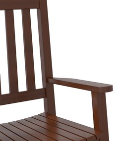 Cadeira de baloiço infantil madeira de álamo maciça castanho