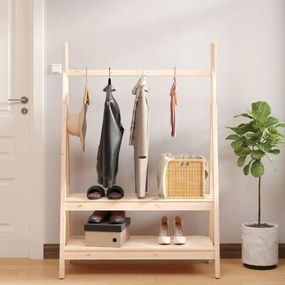 Suporte para roupas 100x45,5x150 cm madeira de pinho maciça