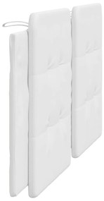 Almofadão de cabeceira 180 cm couro artificial branco