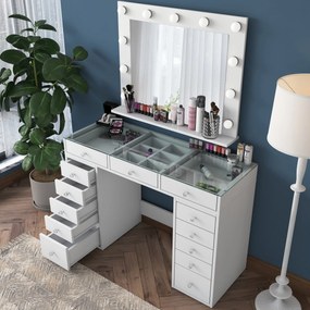 Mesa de Maquilhagem BJ118 – Branco – 120x79,8x44,5 cm