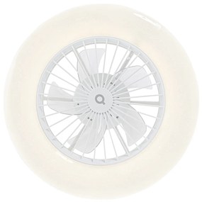 LED Ventilador de teto branco 50 cm com efeito de estrela e comando remoto - Climo Moderno