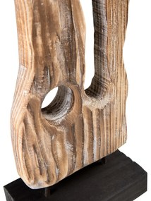 Escultura decorativa de madeira CHICANNA Beliani