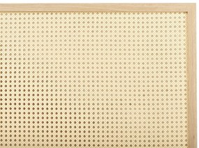 Cama de casal castanho claro 180 x 200 cm MONPAZIER Beliani