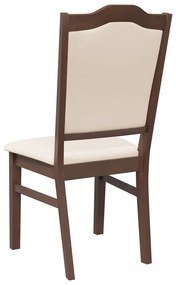 Cadeiras de jantar com almofadões 2 pcs madeira maciça castanho