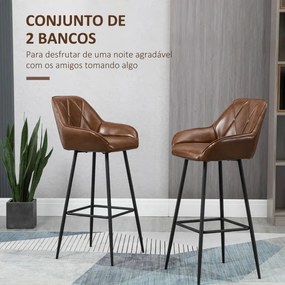 Conjunto de 2 Bancos Altos Hayek - Design Vintage