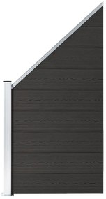 Painel de vedação WPC 95x(105-180) cm preto