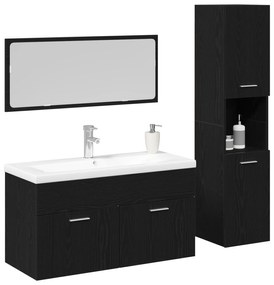 Conjunto de Móveis para o Banheiro vidaXL de 2 Peças Carvalho Preto Ma