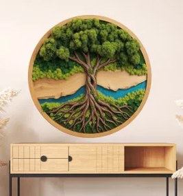 Autocolante Árvore de musgo - Musgo na parede