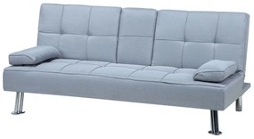 Sofá-cama em tecido cinzento claro ROXEN Beliani