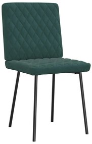 Cadeiras de jantar 4 pcs veludo verde-escuro