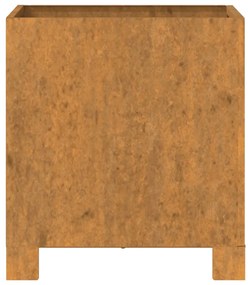 Vasos/floreiras c/ pernas 2 pcs 32x30x33 aço corten enferrujado