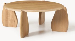 Mesa de centro redonda XL em madeira de carvalho Hilda