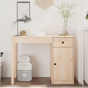 814629 vidaXL Secretária 100x50x75 cm pinho maciço