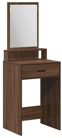 Mesa de Maquiagem vidaXL com Gavetas em Carvalho Castanho 50x41x140 cm