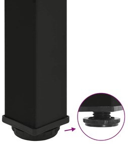 Pés para mesa de centro 4 peças, preto, 42-44 cm, aço