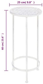 Suporte para plantas 3 pcs estilo vintage metal antigo branco