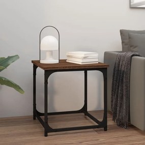 vidaXL Mesa de apoio 40x40x40 cm derivados madeira carvalho castanho