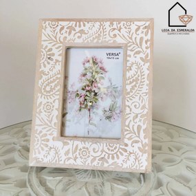 Moldura 10x15cm  | Flores | Madeira