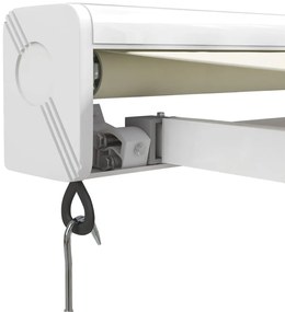 Toldo retrátil 5x3 m tecido e alumínio cor creme
