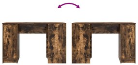 Secretária 120x42x76cm derivados de madeira cor carvalho fumado